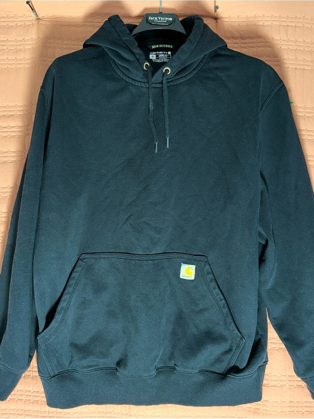 Carhartt Men’s Dark Green Pullover Hooded Sweatshirt